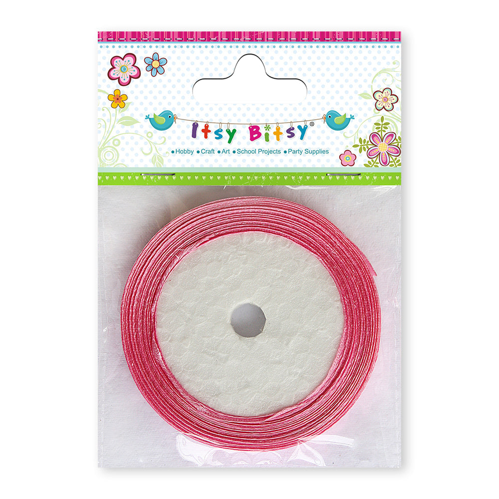 Satin Ribbons - 6mm Width -Soft Pink - 9mtr