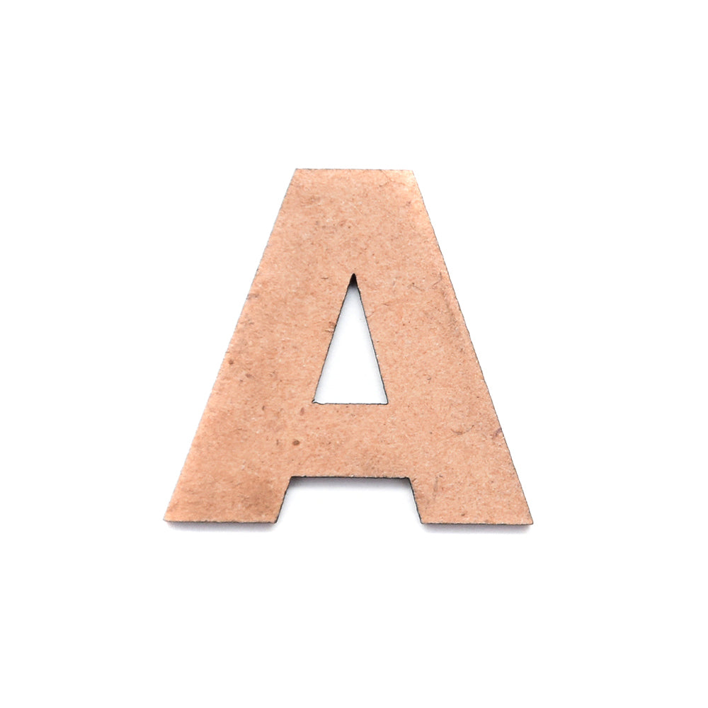 MDF Alphabet Upper Case A 2.5inch 2mm Thick 1pc