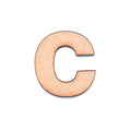 MDF Alphabet Upper Case C 2.5inch 2mm Thick 1pc