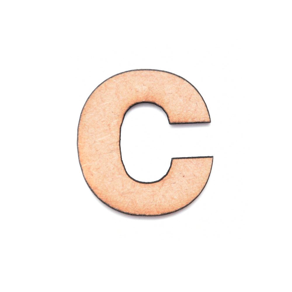 MDF Alphabet Upper Case C 2.5inch 2mm Thick 1pc