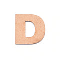 MDF Alphabet Upper Case D 2.5inch 2mm Thick 1pc