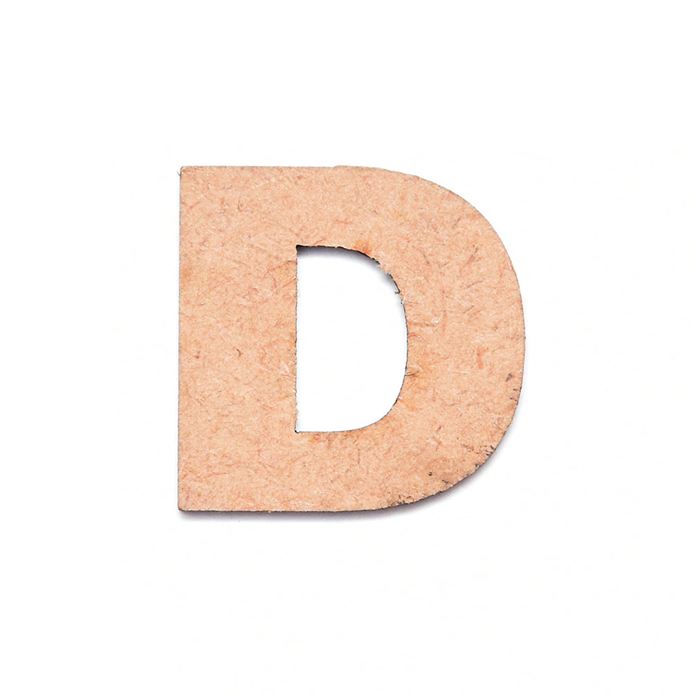 MDF Alphabet Upper Case D 2.5inch 2mm Thick 1pc