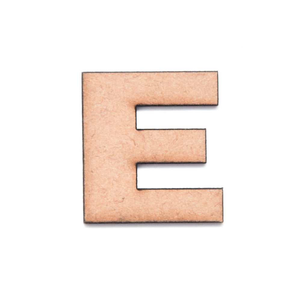 MDF Alphabet Upper Case E 2.5inch 2mm Thick 1pc