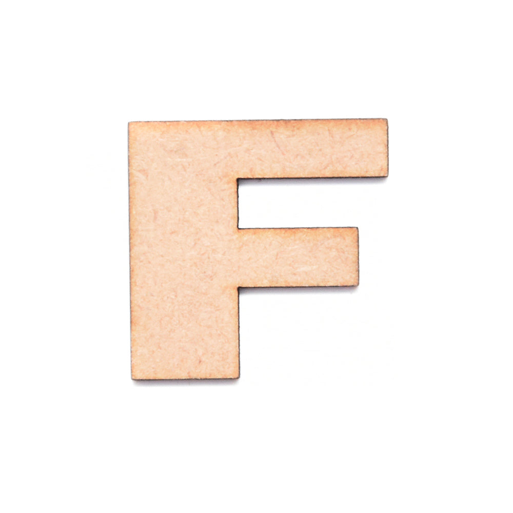 MDF Alphabet Upper Case F 2.5inch 2mm Thick 1pc