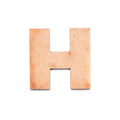 MDF Alphabet Upper Case H 2.5inch 2mm Thick 1pc