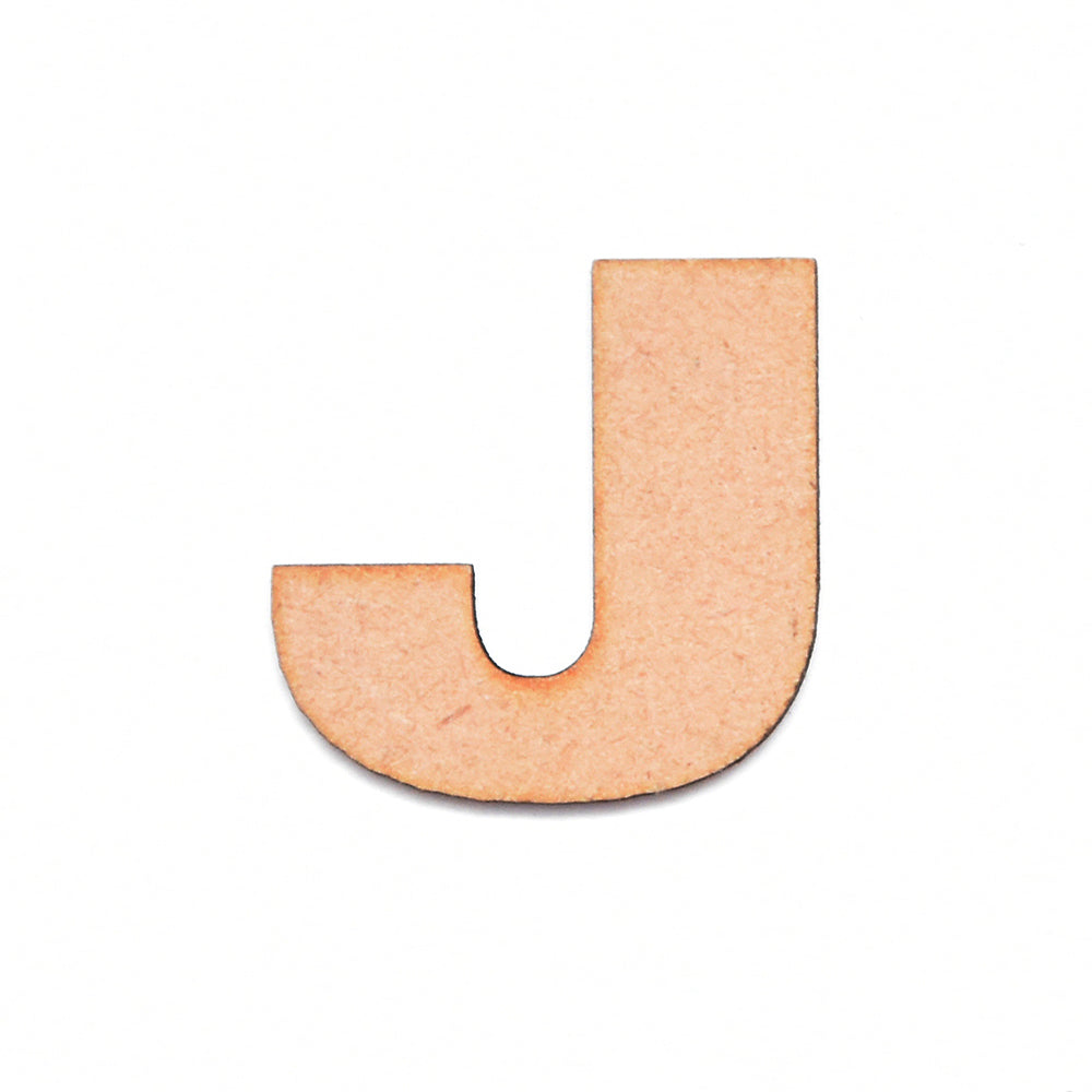 MDF Alphabet Upper Case J 2.5inch 2mm Thick 1pc