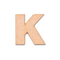 MDF Alphabet Upper Case K 2.5inch 2mm Thick 1pc