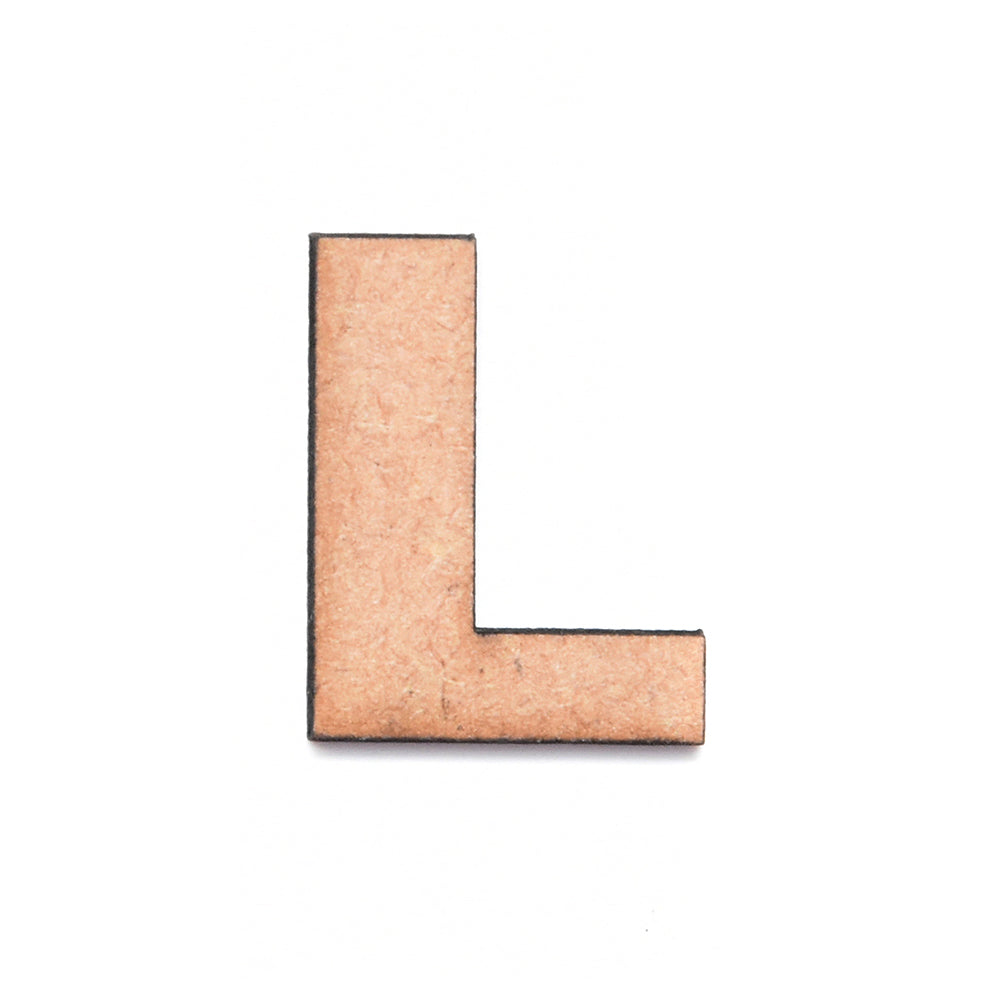 MDF Alphabet Upper Case L 2.5inch 2mm Thick 1pc