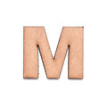 MDF Alphabet Upper Case M 2.5inch 2mm Thick 1pc