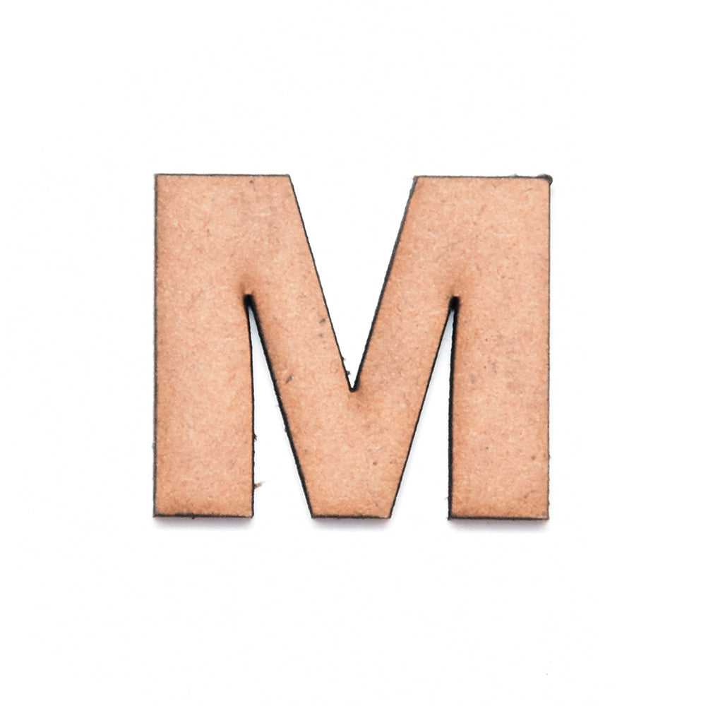 MDF Alphabet Upper Case M 2.5inch 2mm Thick 1pc