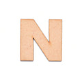 MDF Alphabet Upper Case N 2.5inch 2mm Thick 1pc