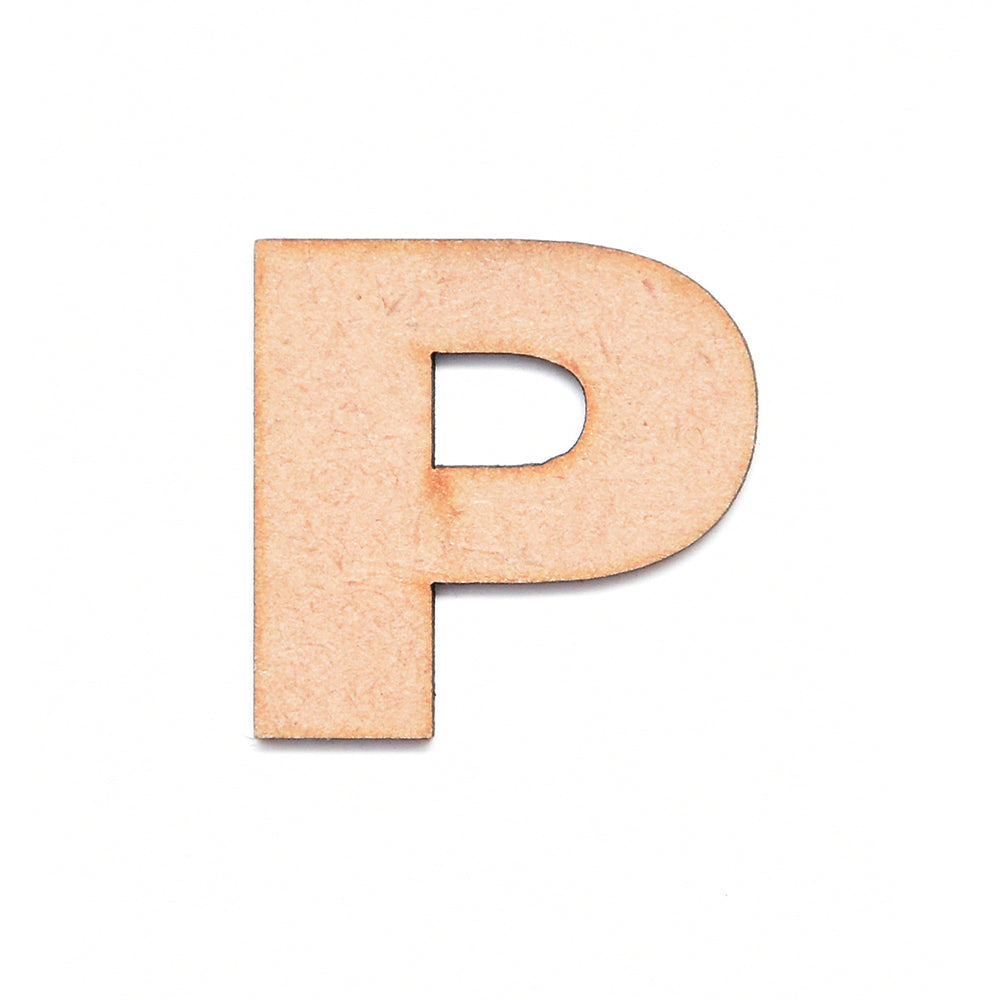 MDF Alphabet Upper Case P 2.5inch 2mm Thick 1pc