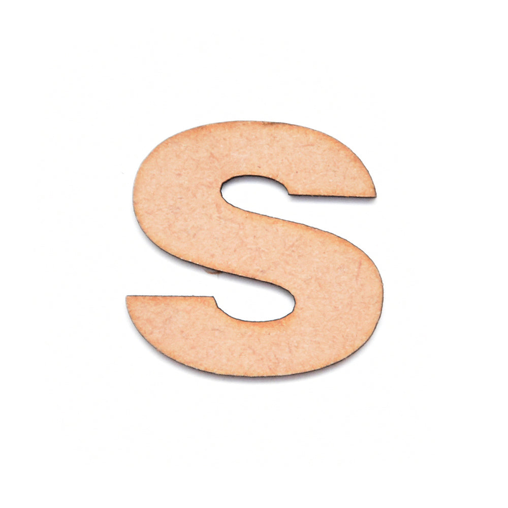 MDF Alphabet Upper Case S 2.5inch 2mm Thick 1pc