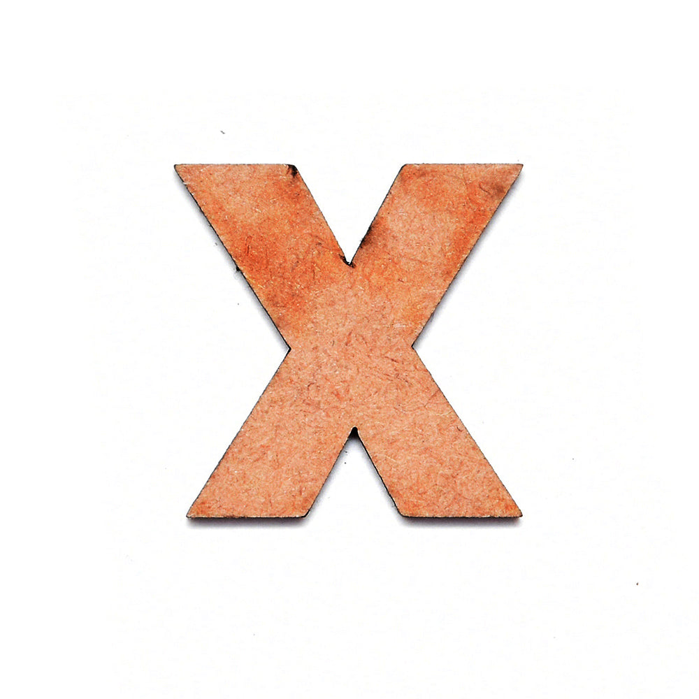 MDF Alphabet Upper Case X | 2.5inch | 2mm Thick - 1pc