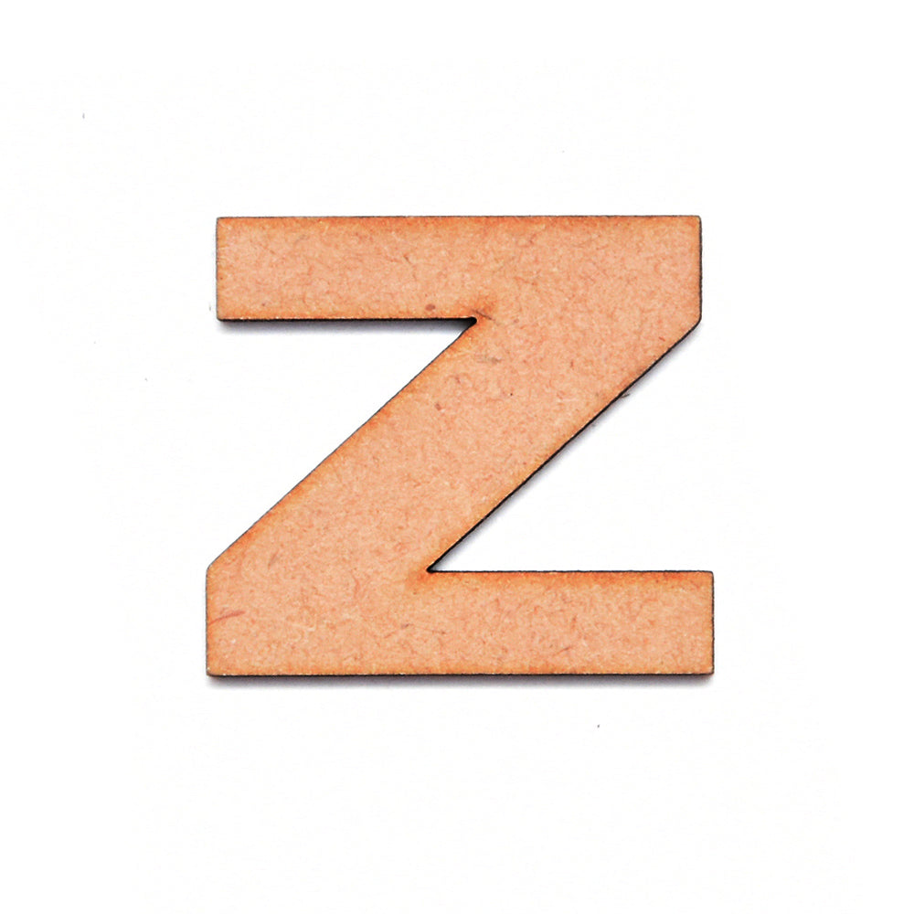MDF Alphabet Upper Case Z 2.5inch 2mm Thick 1pc