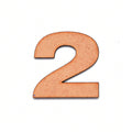 MDF Numerical 2 2.5inch 2mm Thick 1pc