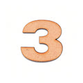 MDF Numerical 3 2.5inch 2mm Thick 1pc