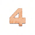 MDF Numerical 4 2.5inch 2mm Thick 1pc