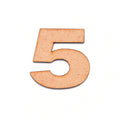 MDF Numerical 5 2.5inch 2mm Thick 1pc