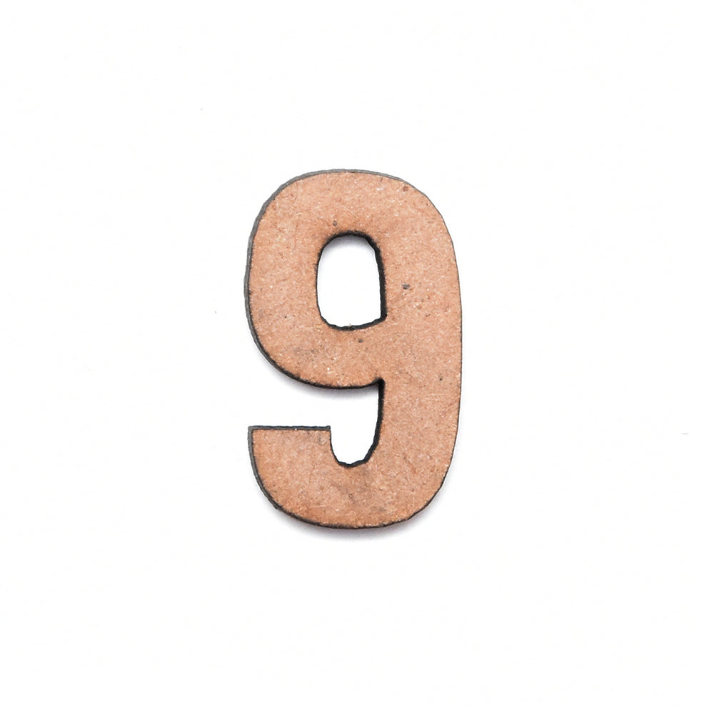 MDF Numerical 9 | 2.5 Inch | 2mm Thick - 1 pc