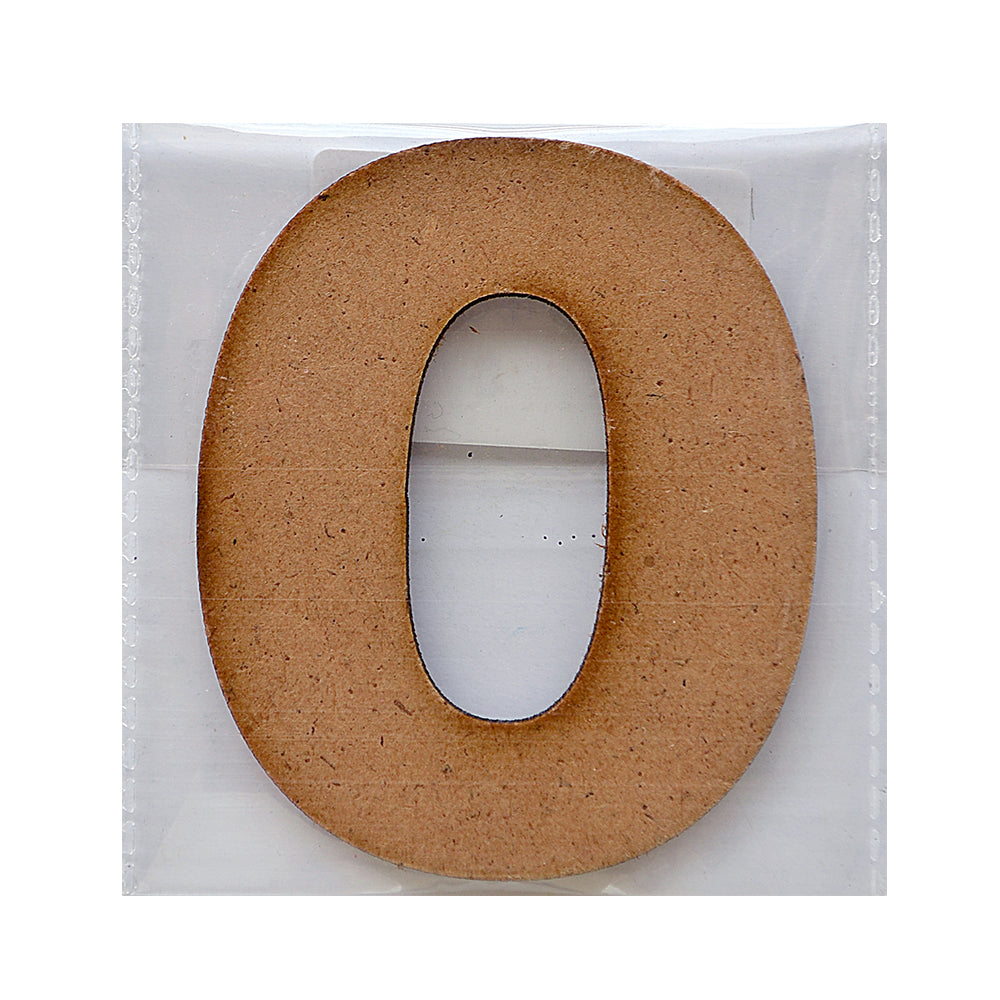 MDF Numerical 0 2.5inch 2mm Thick 1pc