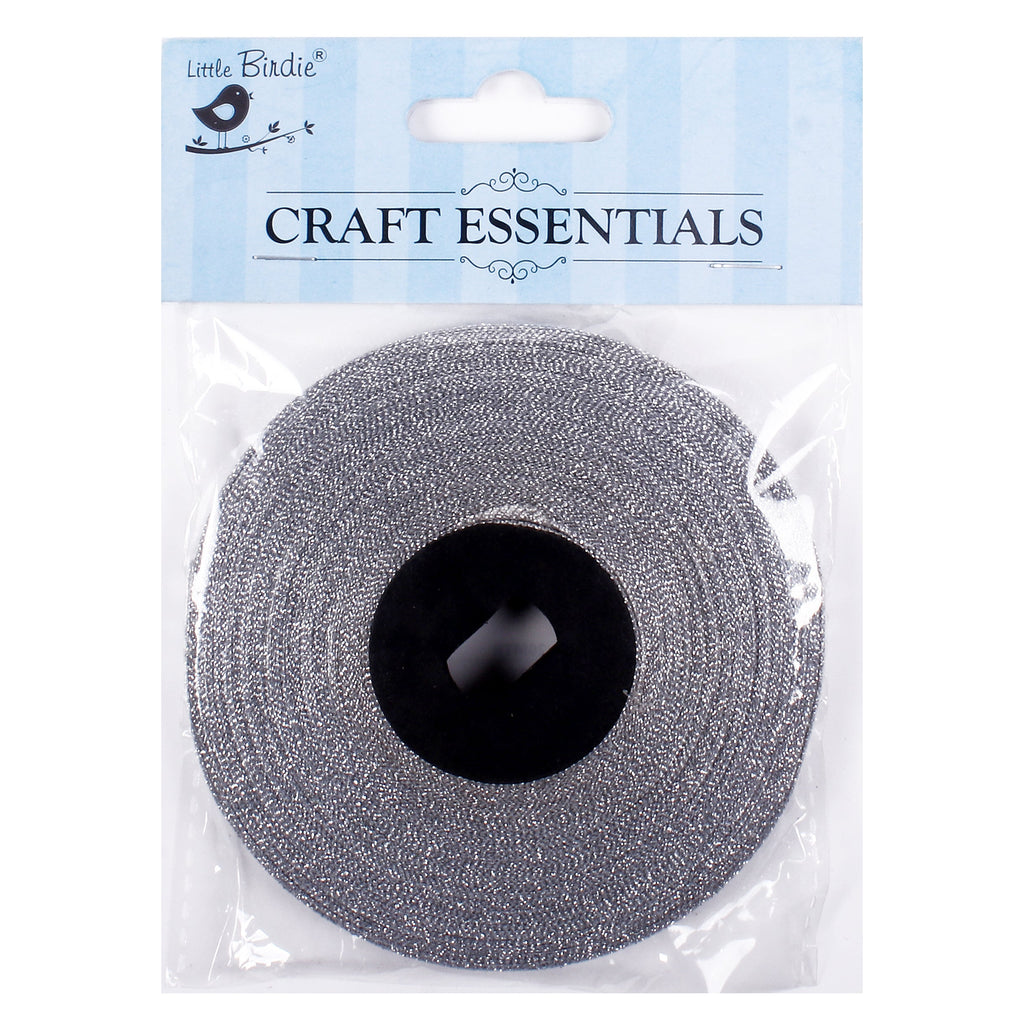 Tissue Ribbons 6mm Silver 20mtr