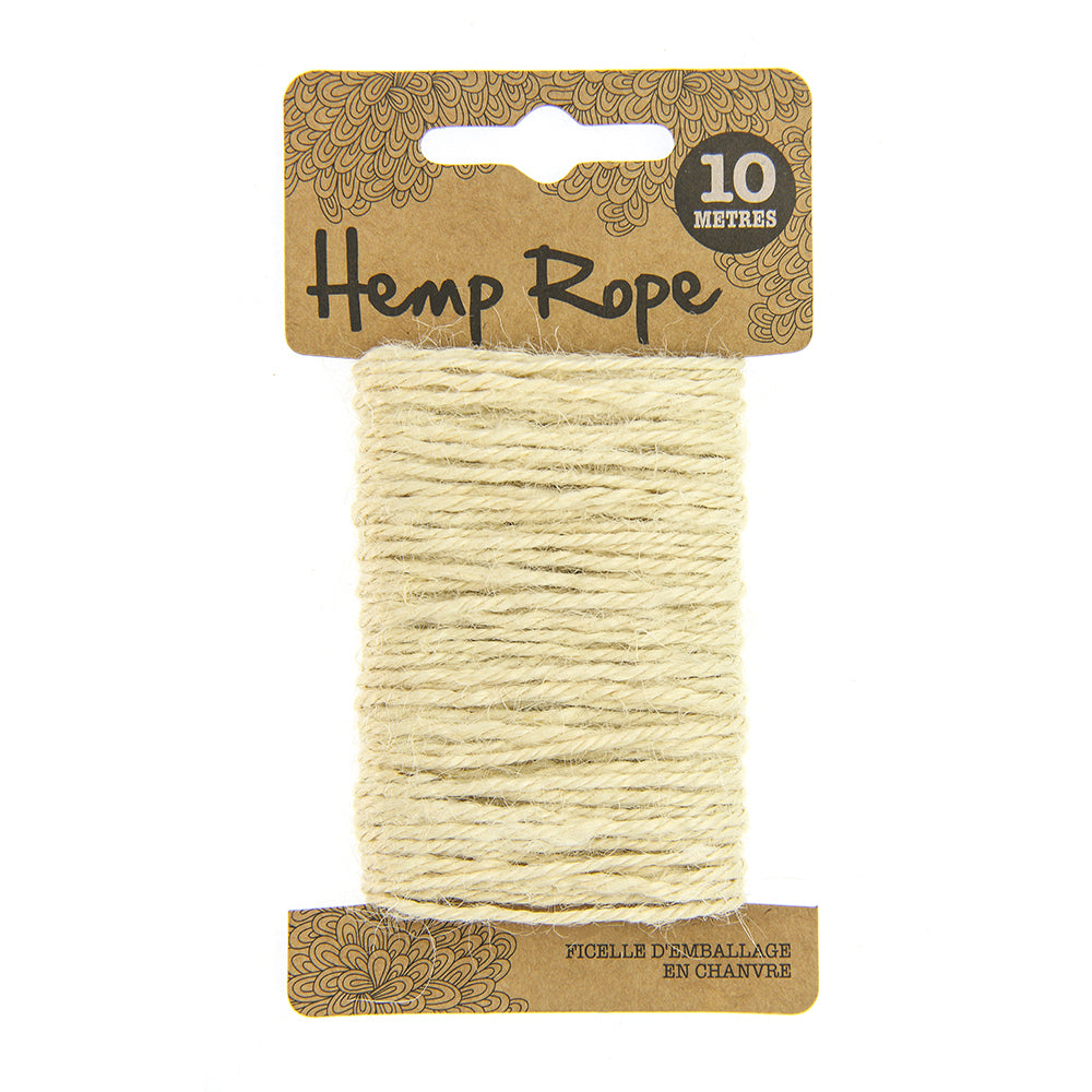 Hemp Twine - 2mm, 10m - Cream