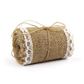 Itsy Bitsy Burlap Roll With Border Lace 6cm, 1m