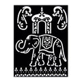 Itsy Bitsy Stencil Elephant -7.3x 9.7Inch, 1 Piece