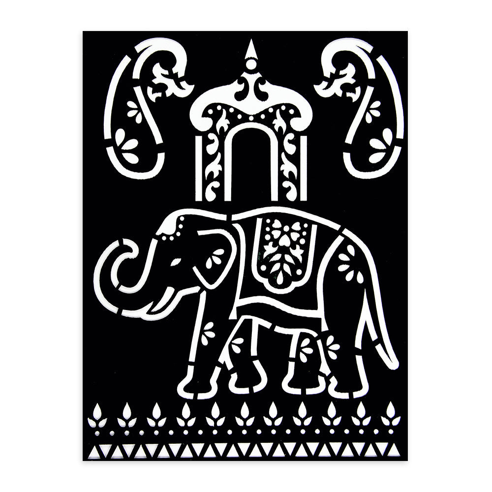 Itsy Bitsy Stencil Elephant -7.3x 9.7Inch, 1 Piece