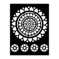Itsy Bitsy Stencil Mandala -7.3x 9.7Inch, 1 Piece