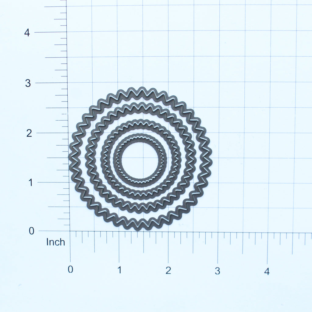 Thin Cut Die Circle Scalloped 4Pcs Ib