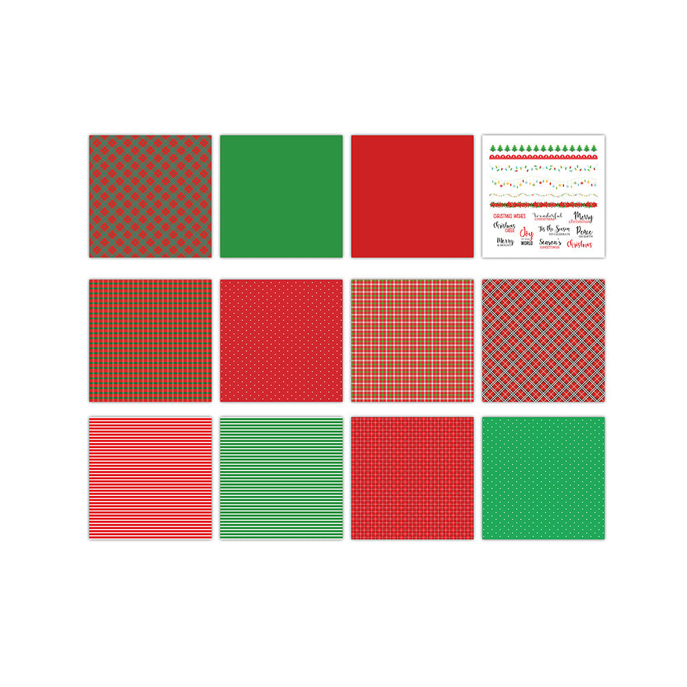 Itsy Bitsy Highland Greetings- 12x12Inch Paper Pack,160GSM 12 sheet