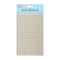 Self-adhesive Plastic Half Pearl - White, 5mm, 330Pc