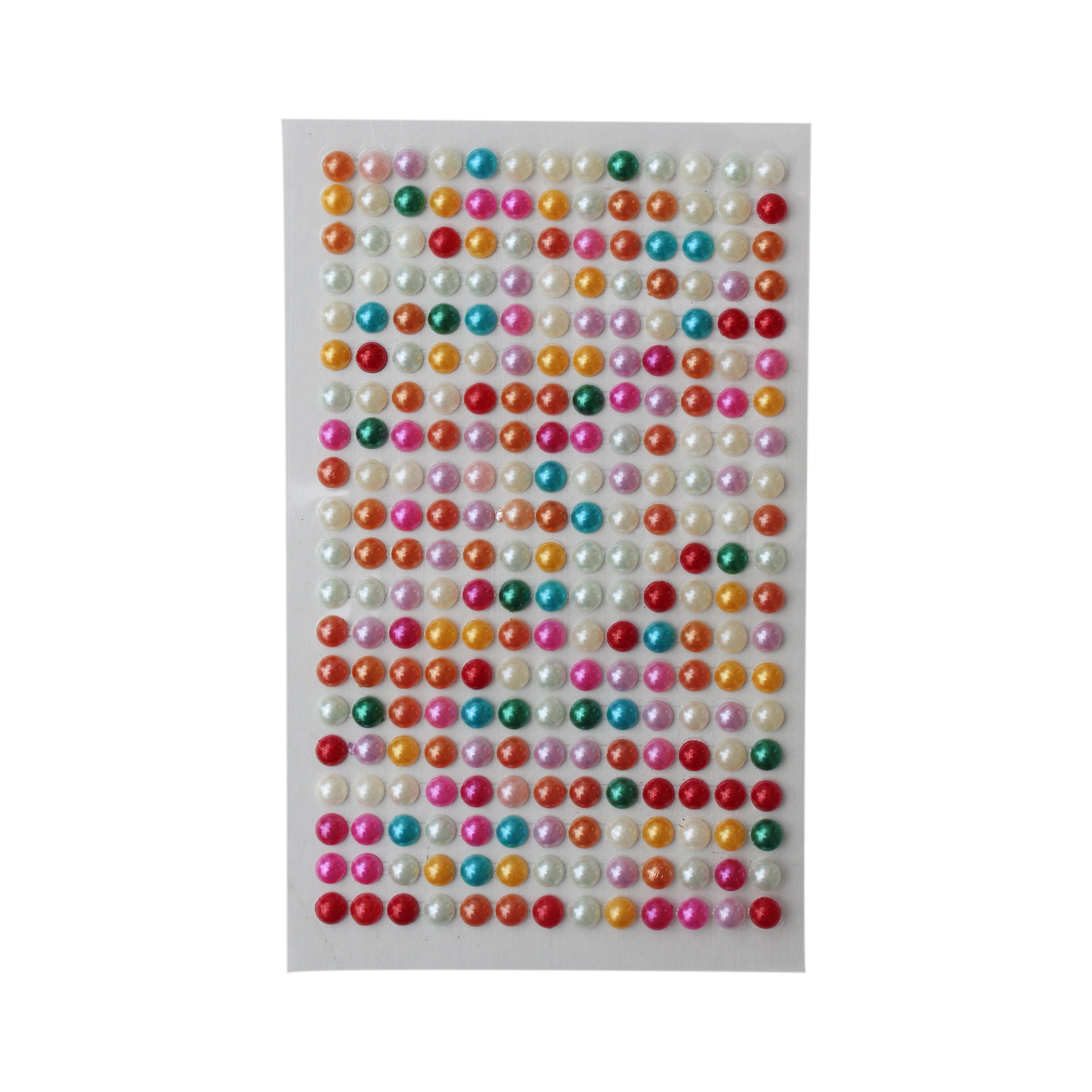 Plastic Half Pearl 6mm 20Strips 260Pcs Assorted Colors 1Pack