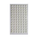Plastic Half Pearl 10mm 12Strips 84Pcs White 1Pack