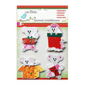Itsy Bitsy 3D Stickers Christmas Glitter Mice 4Pcs Pbci Ib