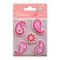 Itsy Bitsy Self-adhesive Stickers - Paisley, 5Pc