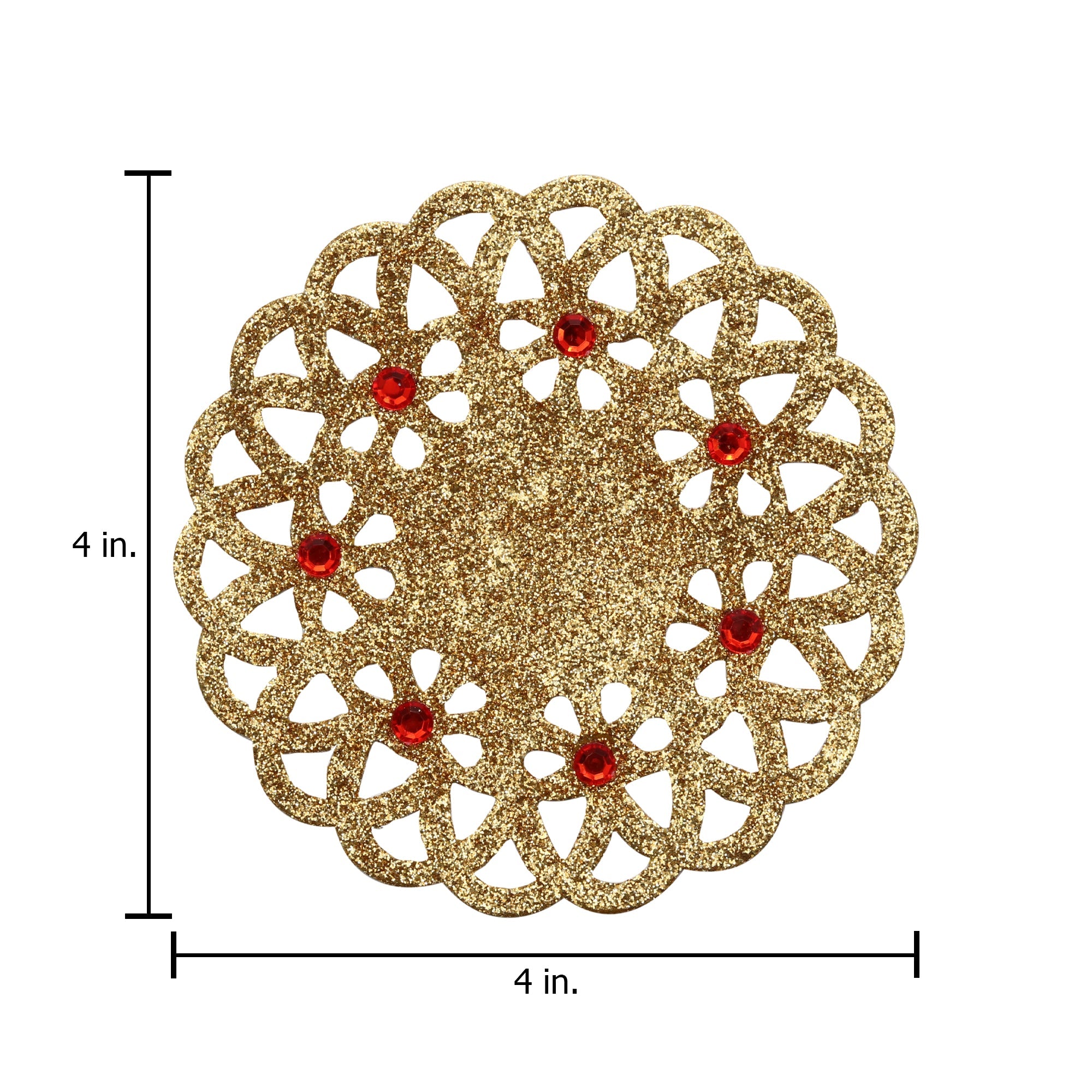 Sparkle Doily - Gold, 4 inch, 1Pc