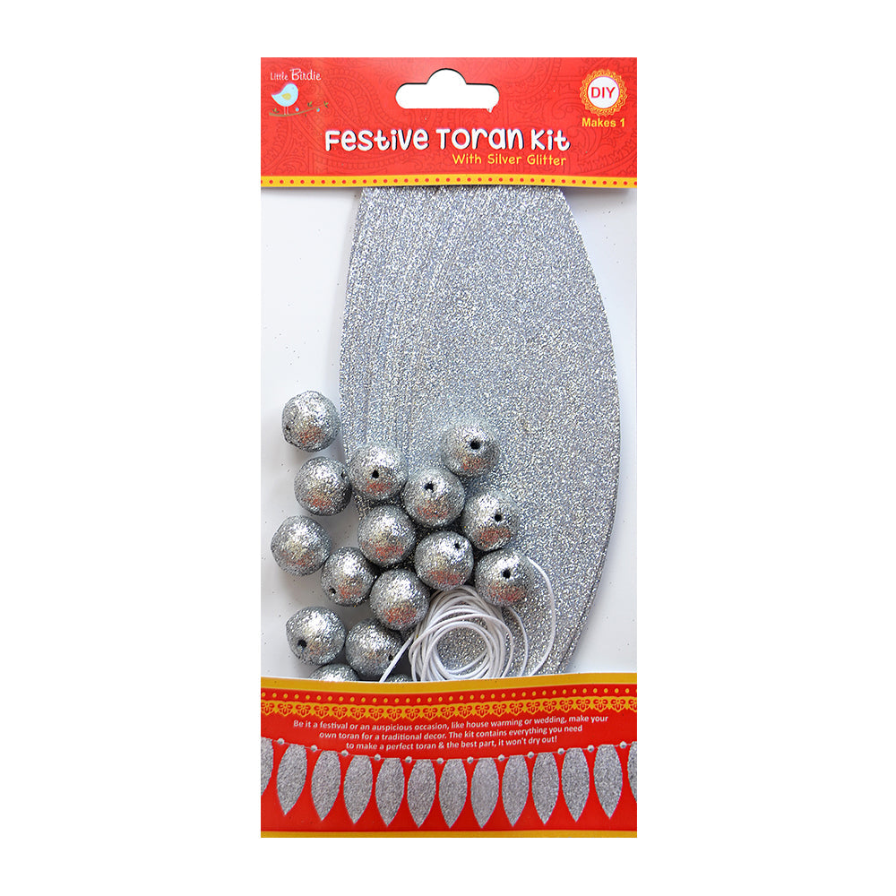 Itsy Bitsy Festive Glittery Silver Toran Kit