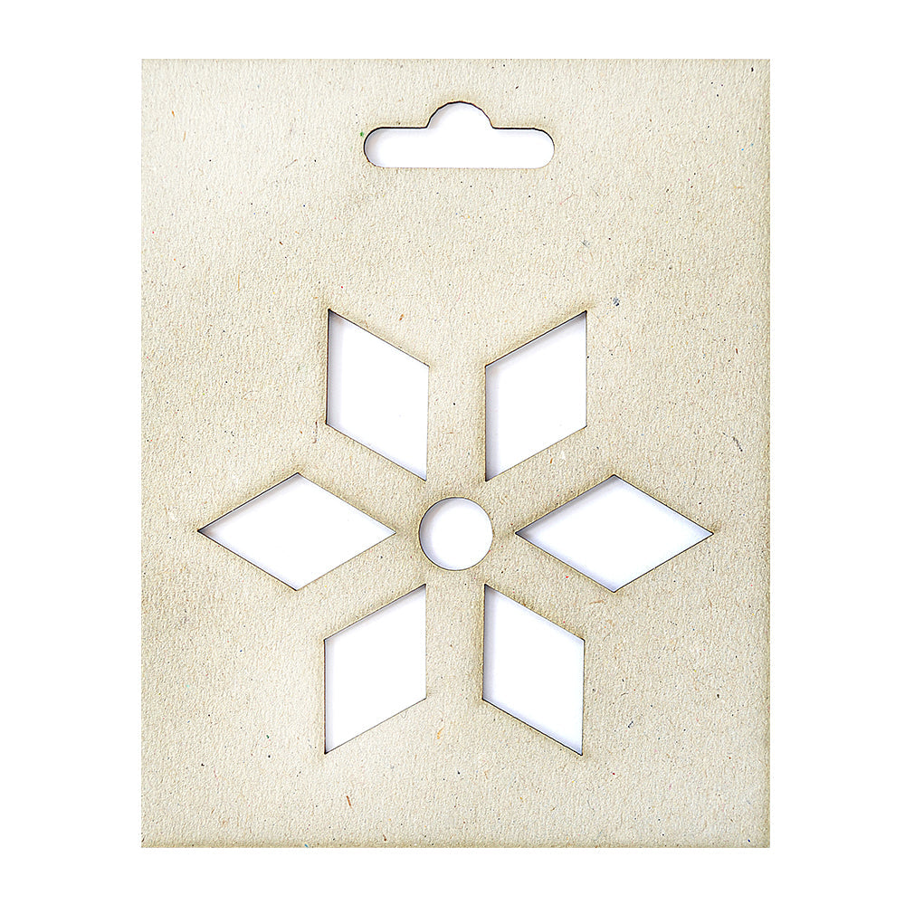 Chipboard Stencils Diamond Petals- 4 X 7Inch, 1 Piece