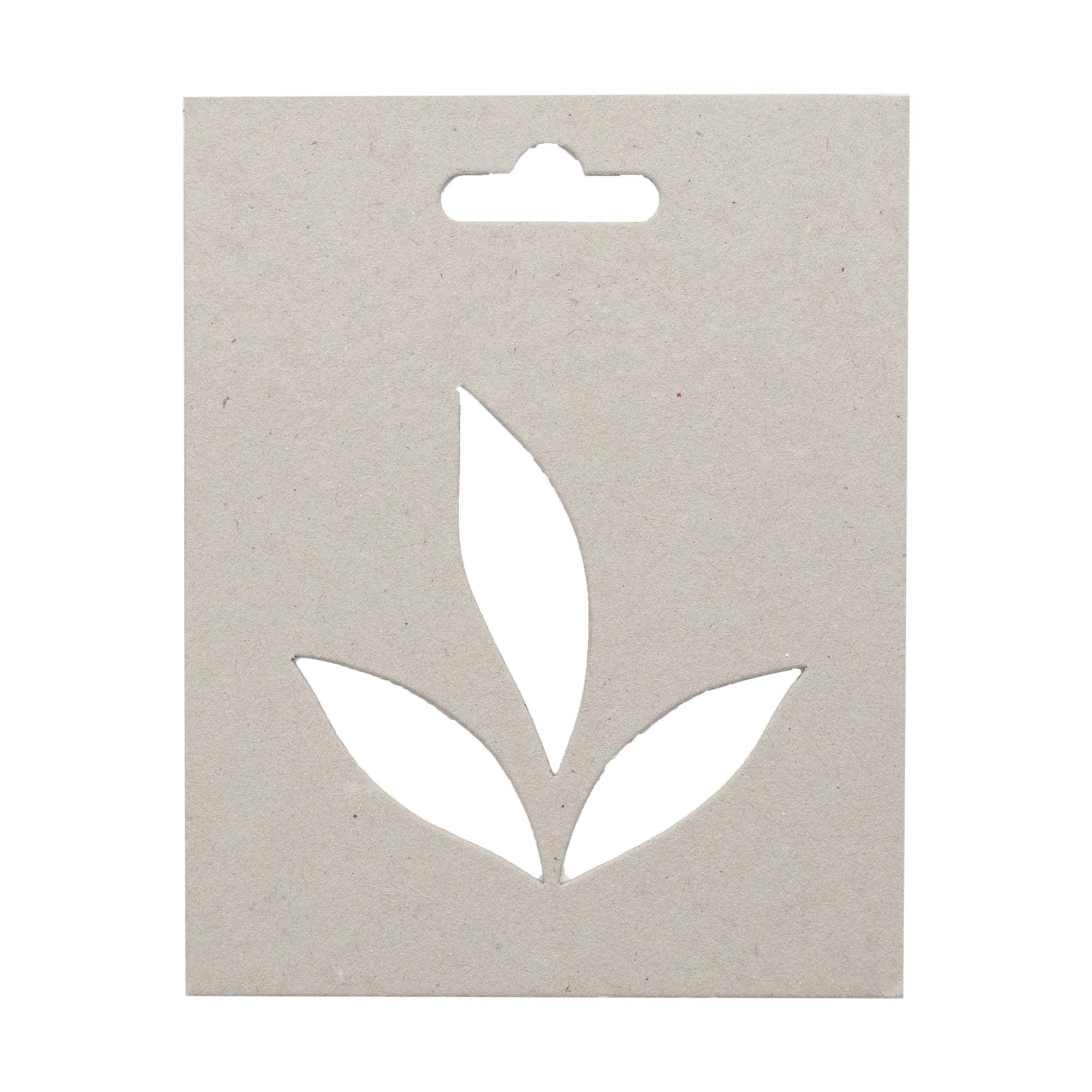Chipboard Stencil - 3 Leaves 4 X 5 inch