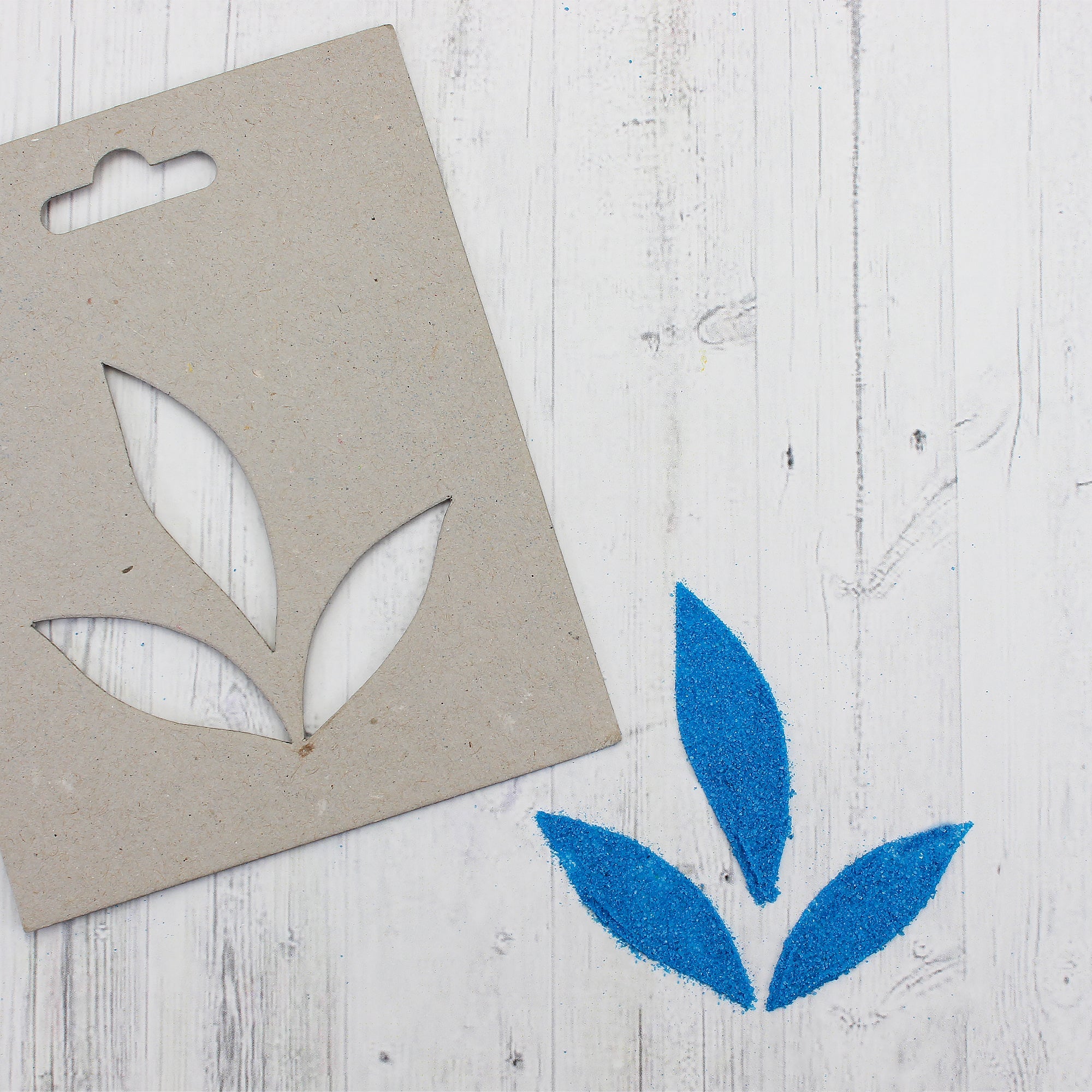 Chipboard Stencil - 3 Leaves 4 X 5 inch
