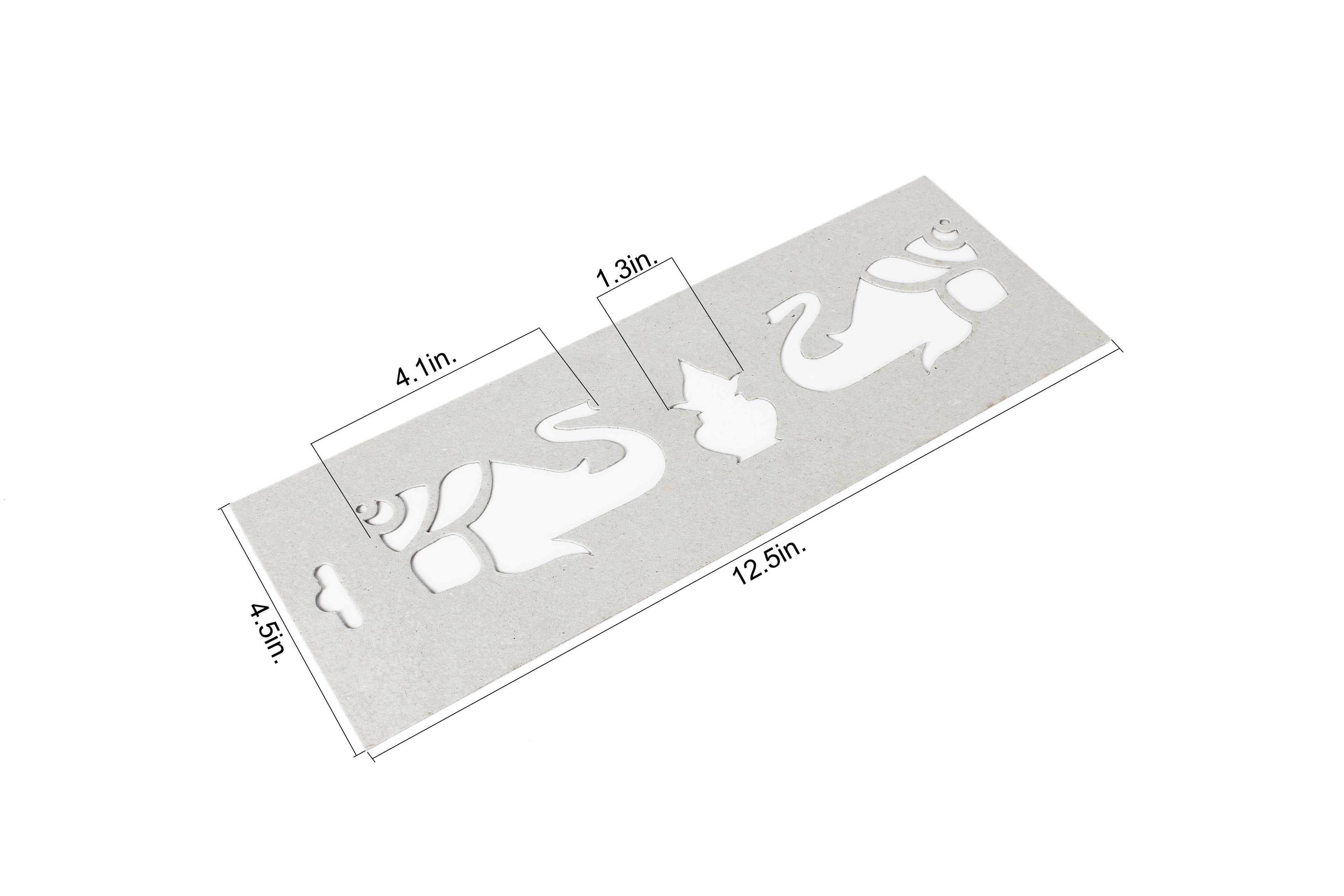 Chipboard Stencils Kalasha With elephants 12.5X4.5Inch