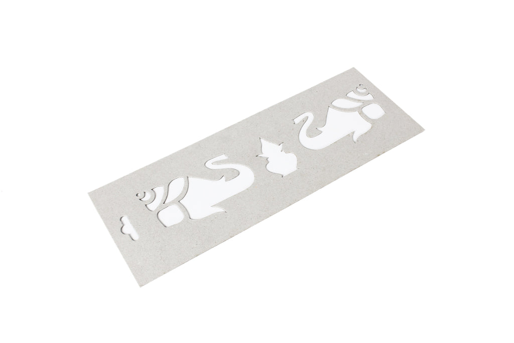 Chipboard Stencils Kalasha With elephants 12.5X4.5Inch