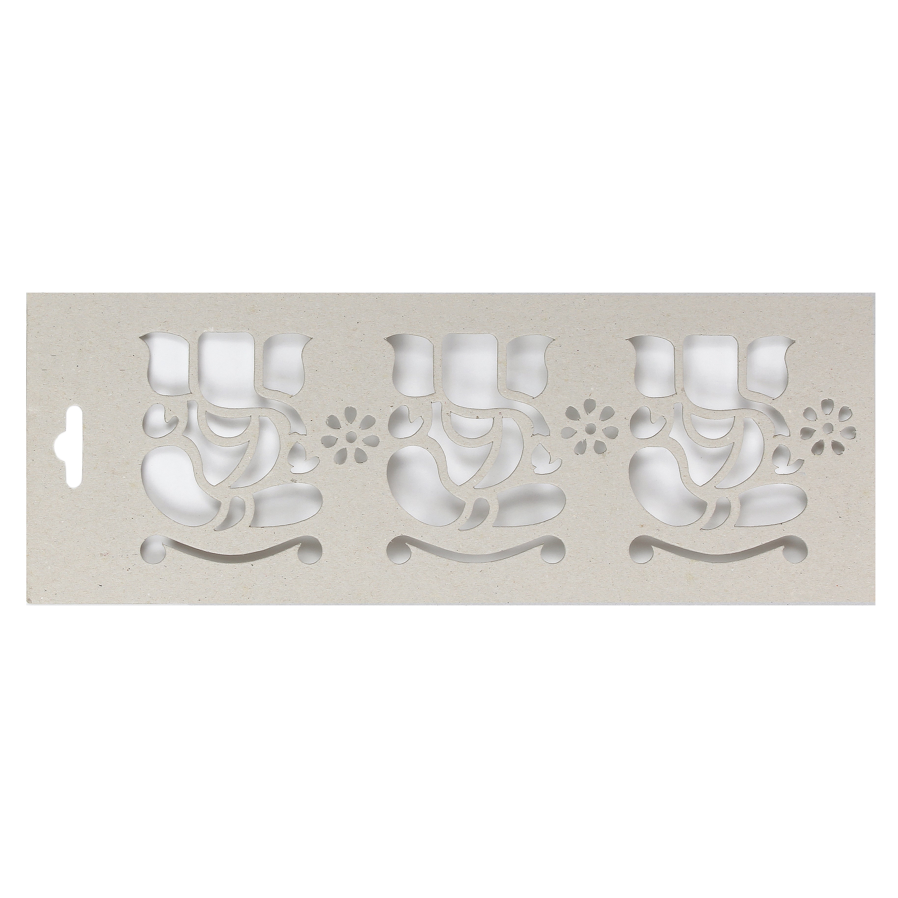 Stencil Mangalmurthi Ganesh Border 12.5X4.5Inch 1