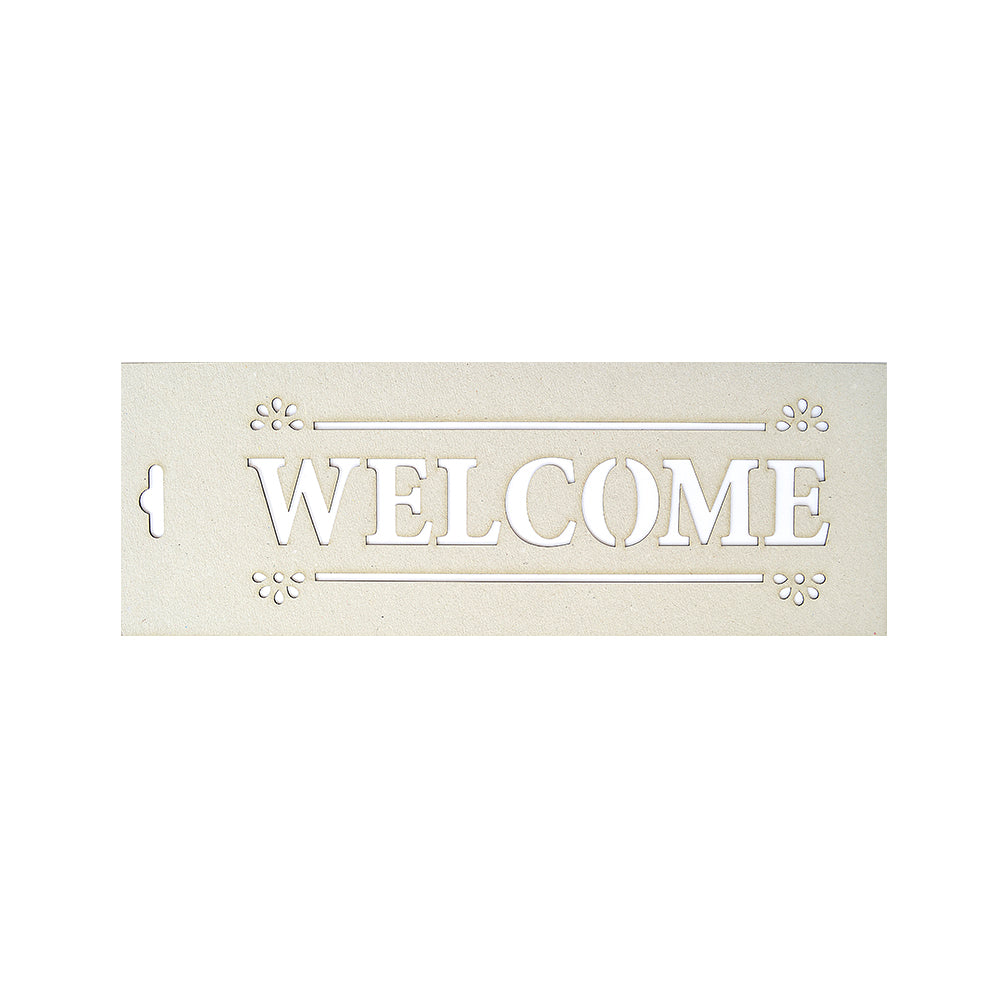 Chipboard Stencil Welcome- 4 X 7Inch, 1 Piece