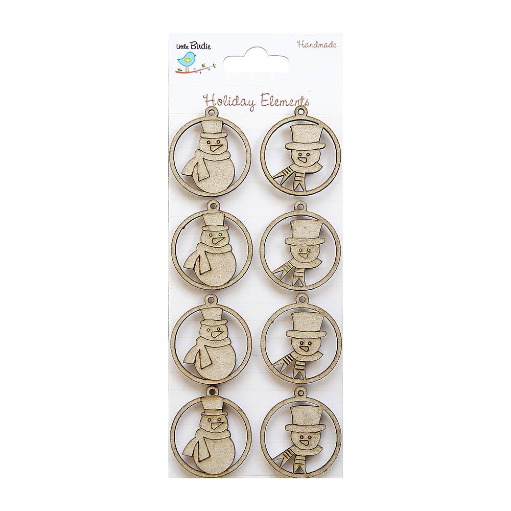 Chipboard Shapes - Snowman Hanging