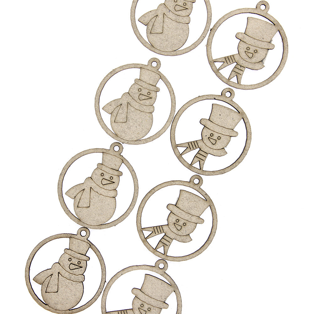 Chipboard Shapes - Snowman Hanging