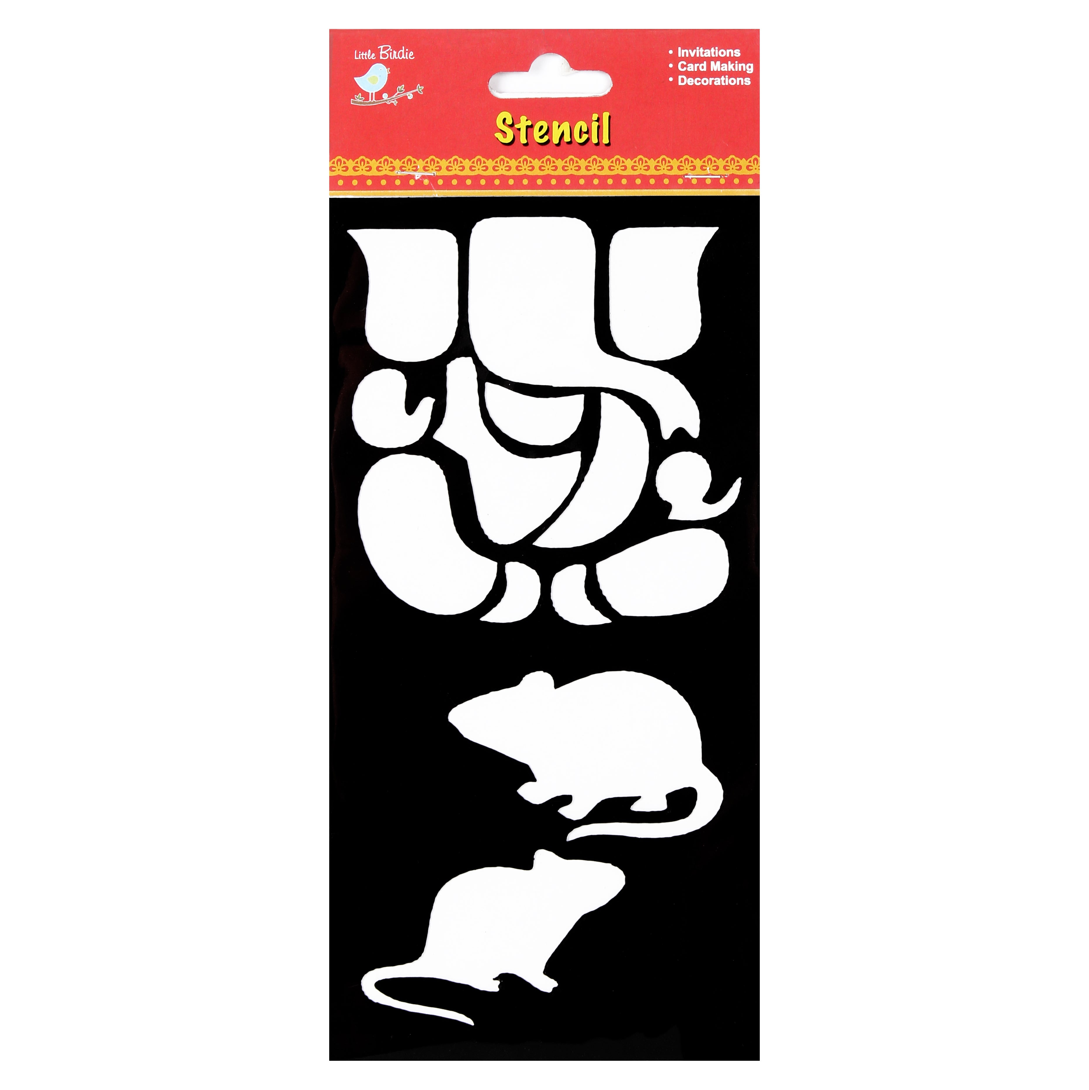 Stencil Ganesha With Mouse 1pc